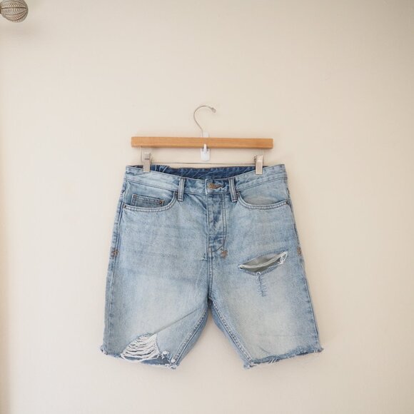 !! Ksubi Chopper Short Karma Trashed Distressed Denim Jean Shorts sz 30” - Picture 2 of 9